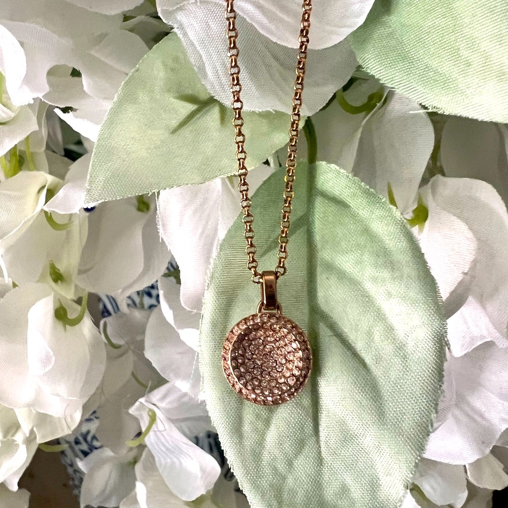 Michael Kors Rose Gold Pave Necklace 9.5” with 2” Extension